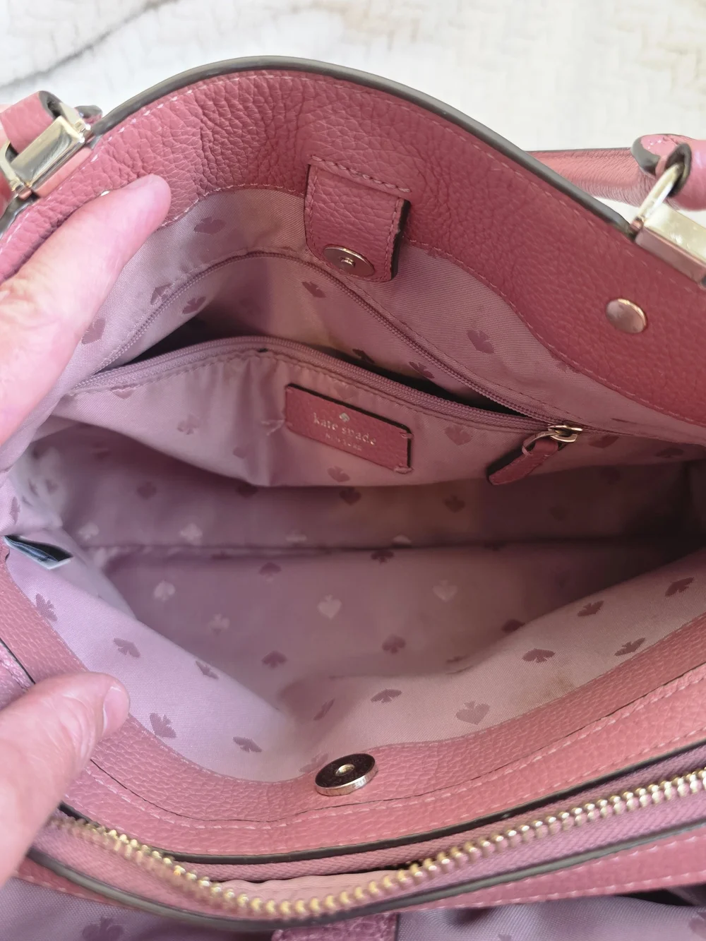 Kate Spade Muted Rose Leila Shoulder / Crossbody Satchel